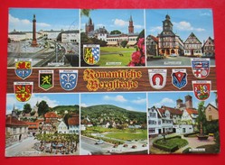 I1- Germany Postcard-Romantische Bergstrasse-Zwingenberg,Alsbach,Darmstadt,Weinheim, Bensheim ,Heppenheim - Bensheim