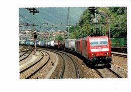 Carte Photo Moderne - Bellinzone – Suisse - Train Locomotive 185 137-7 - - Bellinzone