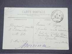 FRANCE - Carte Postale En 1909 Pour Un Matelot à Bord Du Victor Hugo , Obl. De Mersina Turquie D'Asie  - L 9640 - 1877-1920: Periodo Semi Moderno