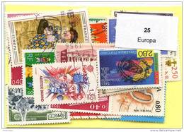 Lot De 25 Timbres De France Europa - Sammlungen