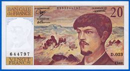 20 FRANCS DEBUSSY 1988 D.023 PRESQUE NEUF SORTI DE SA LIASSE (SUR MON SITE Serbon63 DES MILLIERS D'ARTICLES EN VENTES) - 20 F 1980-1997 ''Debussy''