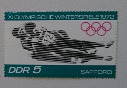 ALLEMAGNE DE L'EST - RDA Bobsleigh, 1 Valeur Emise En 1972 MNH **. J.O. SAPPORO - Sonstige & Ohne Zuordnung