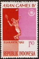 INDONESIE, Badmington, 1 Valeur Emise En 1962 ** MNH - Bádminton