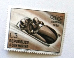 SAINT MARIN BOBSLEIGH. 1 Valeur ** MNH Jeux Olympiques 56 CORTINA D AMPEZZO - Invierno 1956: Cortina D'Ampezzo
