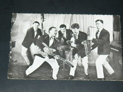 Delcampe - JARNAC 1929 / ARDT ANGOULEME / METIER  MUSICIEN CHANTEUR   " LE GROUPE DE CLAUDE ALIX   "   /  EDIT GILBERT A JARNAC - Jarnac