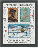 NEW ZEALAND - 1989/1990 -  BF NEUF** MNH -  Antartic Discoverers - Polaire - Blocchi & Foglietti