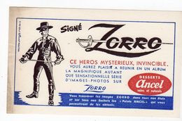 Aot17     78830     Buvard   Dessers Ancel   Signé ZORRO - Sucreries & Gâteaux