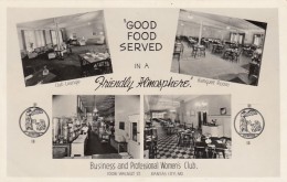 Kansas City Missouri, Business & Professional Women's Club, Interior Views Restaurant, 1940s Vintage Real Photo Post - Kansas City – Missouri