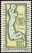 Czechoslovakia / Stamps (1962) 1258: Soccer World Cup 1962 Chile - Final (goalkeeper); Painter: Anna Podzemna - Neufs
