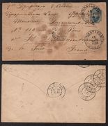 RUSSIE - Полтава - POLTAVA - UKRAINE /1890 ENTIER POSTAL POUR LA FRANCE (7529) - Covers & Documents
