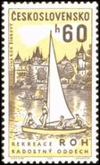 Czechoslovakia / Stamps (1962) 1271: Trade Union - Recreation (Zinkovy Castle, Sailing Boat); Painter: Rudolf Svab - Hotel- & Gaststättengewerbe