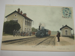 C.P.A.- Brûlon (72) - La Gare - 1908- SPL (I66) - Brulon