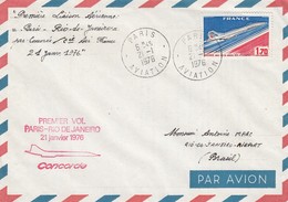 1er VOL PARIS-RIO DE JANEIRO PAR CONCORDE 21.1.1976   / 2 - Eerste Vluchten
