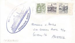 Yuguslavia 1979 Zagreb Jadrolinija Rijeka Shipping Company Dalmacija Ship Naval Cover - Storia Postale