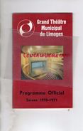 87 - LIMOGES - PROGRAMME GRAND THEATRE - 70-71- HIRSCH- VIENNE CHANTE ET DANSE-MERKES-MERVAL-- ALFA ROMEO BERNIS - Programmi