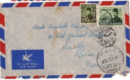 AF-L40 - EGYPTE N° 296+299 Sur Lettre Par Avion Pour La France 1952 - Storia Postale