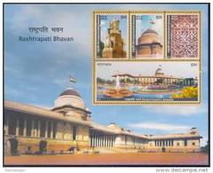 Delcampe - India  2011 Inde Indien Rashtrapati Bhavan President's Official House Architecture Heritage Block Souvenir Sheet MNH - Blocs-feuillets