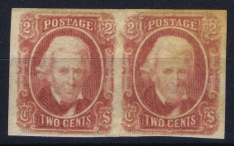 Confederate States Mi Nr 8B  Sc Nr 8 Yv Nr 7  MH/* Falz/ Charniere   1863 Pair Signed/ Signé/signiert - 1861-65 Confederate States
