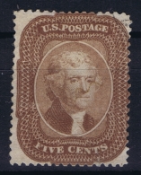 USA Mi Nr 10  Sc Nr 28 Red Brown Used 1857 -  1861  Type I  Has A Surface Scratch At Bottom No Tear - Usados