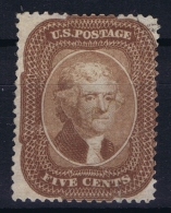 USA Mi Nr 10  Sc Nr 28 Red Brown Used 1857 -  1861  Type I  Has A Surface Scratch At Bottom No Tear - Used Stamps