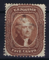 USA Mi Nr 10  Sc Nr 28 Red Brown Yv Nr 11  Obl./Gestempelt/used 1857 -  1861  Type I  CV Scott 1100 Dollar - Usados