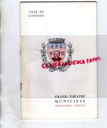 87 - LIMOGES - PROGRAMME GRAND THEATRE 20-11-1966-UN SOIR DE REVEILLON-RAOUL MORETTI-VIDAL-PANTINI-LEGRAND-LACHANIETTE- - Programma's