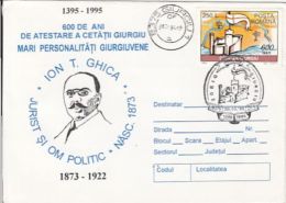 63819- ION T. GHICA, PERSONALITIES FROM GIURGIU, SPECIAL COVER, 1995, ROMANIA - Briefe U. Dokumente