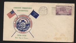 USA 1936 Oregon Territory   FDC - 1851-1940