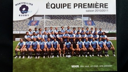 CPM RUGBY MONTPELLIER EQUIPE PREMIERE SAISON 2010 2011  LES X COMMANDEMENTS DU SUPPORTER DU MHR - Rugby