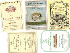 Lot De 5 Etiquettes Cotes De Duras 1990 -1996- 2000 - Colecciones & Series