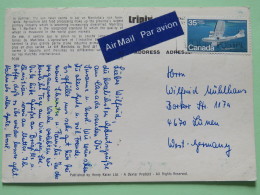 Canada 1981 Postcard ""Manitoba Apple Sunflower Wheat Cows Vegetables"" To Germany - Plane - Covers & Documents