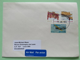 Canada 2013 Cover Saint Andre Avellin To Nicaragua - Plane - Hydroplane - Chinese Doors In Edmonton And Mississauga - Lettres & Documents