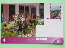 Cuba 2013 Stationery Postcard To Nicaragua - Bridge In Garden - Cartas & Documentos