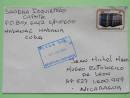 Cuba 2014 Cover Habana To Nicaragua - Theatre Sauto - Cartas & Documentos