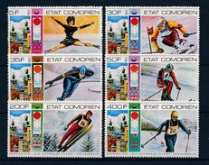 1976 Comores,Comorien - 2 Scan Olympic Winter Games Innsbruck 6v+sheet, Skating Skiing Icehockey Mi 266/72 Yv 138/44 MNH - Winter 1976: Innsbruck