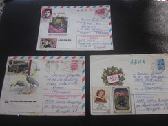 3 Lettres Av Timbres - Europe - Russie Et URSS - 1923-1991 URSS - 1941-50 - Lettre - Document -By Air-mail - Lettres & Documents