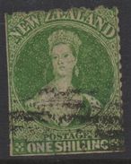 N738.-. NEW ZEALAND. 1864-1871. SC#: 37b. GREEN- SPACEFILLER- SCV: US$ 270.00++ - - Used Stamps