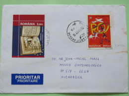 Romania 2009 Cover Bucharest To Nicaragua - Postman Plane Horse - Book Energy Dam Hydroelectricity - Storia Postale