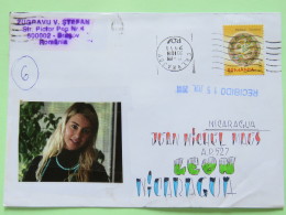 Romania 2011 Cover Brasov To Nicaragua - Ceramic Plate - Woman - Covers & Documents