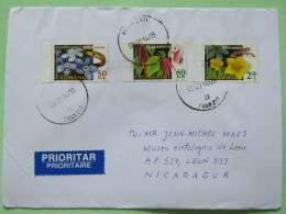 Romania 2014 Cover Bucharest To Nicaragua - Flowers Plants Amaranthus Lobster Snake Bird Turkey - Briefe U. Dokumente