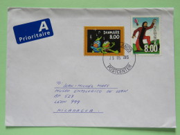 Denmark 2013 Cover To Nicaragua - Comics - Frogs - Balloon - Lettere