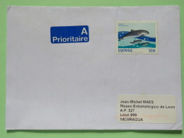 Sweden 2010 Cover Vetlanda To Nicaragua - Dolphin Phocoena - Lettres & Documents