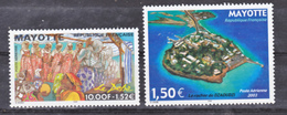 Mayotte PA 4 6 Le Deba Et Le Rocher De Dzaoudzi Neuf ** TB MNH Sin Charnela Faciale 3.02 - Poste Aérienne