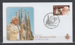 VATICAN  2011  N° 1578  Oblitéré . Sur Enveloppe~~~pape Benoit XVI - Used Stamps