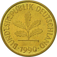 Monnaie, République Fédérale Allemande, 5 Pfennig, 1990, Munich, SUP, Brass - 5 Pfennig