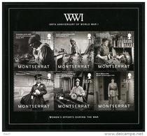 MONTSERRAT 2014 - Croix Rouge, Centenaire De La 1ere Guerre Mondial - BF 6 Val Neufs // Mnh - Guerre Mondiale (Première)