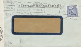 Suède Lettre Censurée Göteborg 1941 - 1930- ... Coil Stamps II