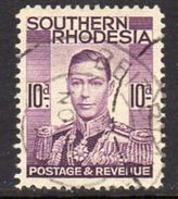 Southern Rhodesia 1937 GVI 10d Definitive, Used, SG 47 (BA) - Southern Rhodesia (...-1964)