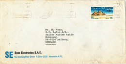 Egypt Cover Sent To Denmark Single Franked - Covers & Documents