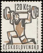 Czechoslovakia / Stamps (1963) 1289: Sports - World Weightlifting Championship; Painter: Karel Hruska - Weightlifting